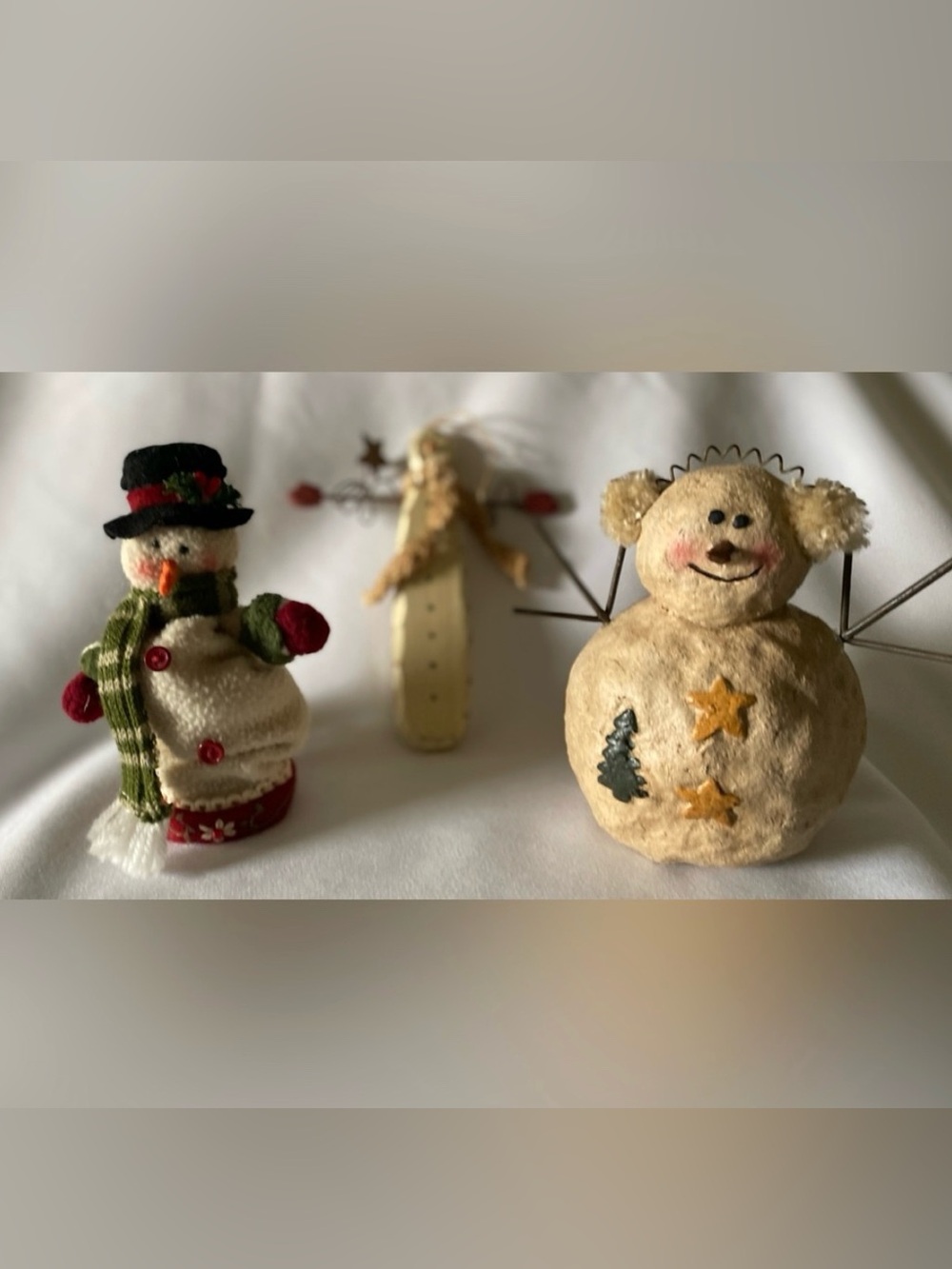 Adorable Lot of 3 Snowmen Perfect for the Holiday, Winter, or Anytime